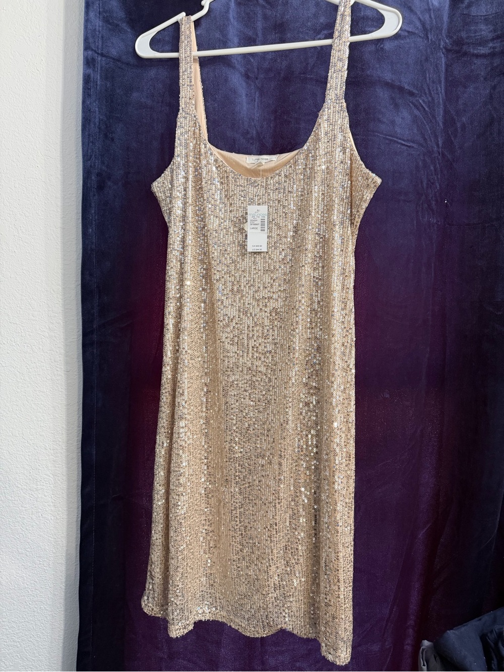 Maurices Gold Sequin Slip Dress